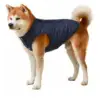 6 perro con chaleco impermeable azul marino