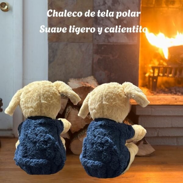 Chaleco de Tela Polar Azul Marino