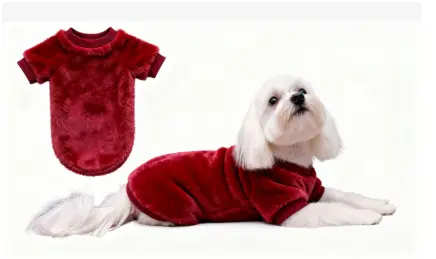 pero con chaleco tela polar roja Chaleco de Tela polar Color Rojo